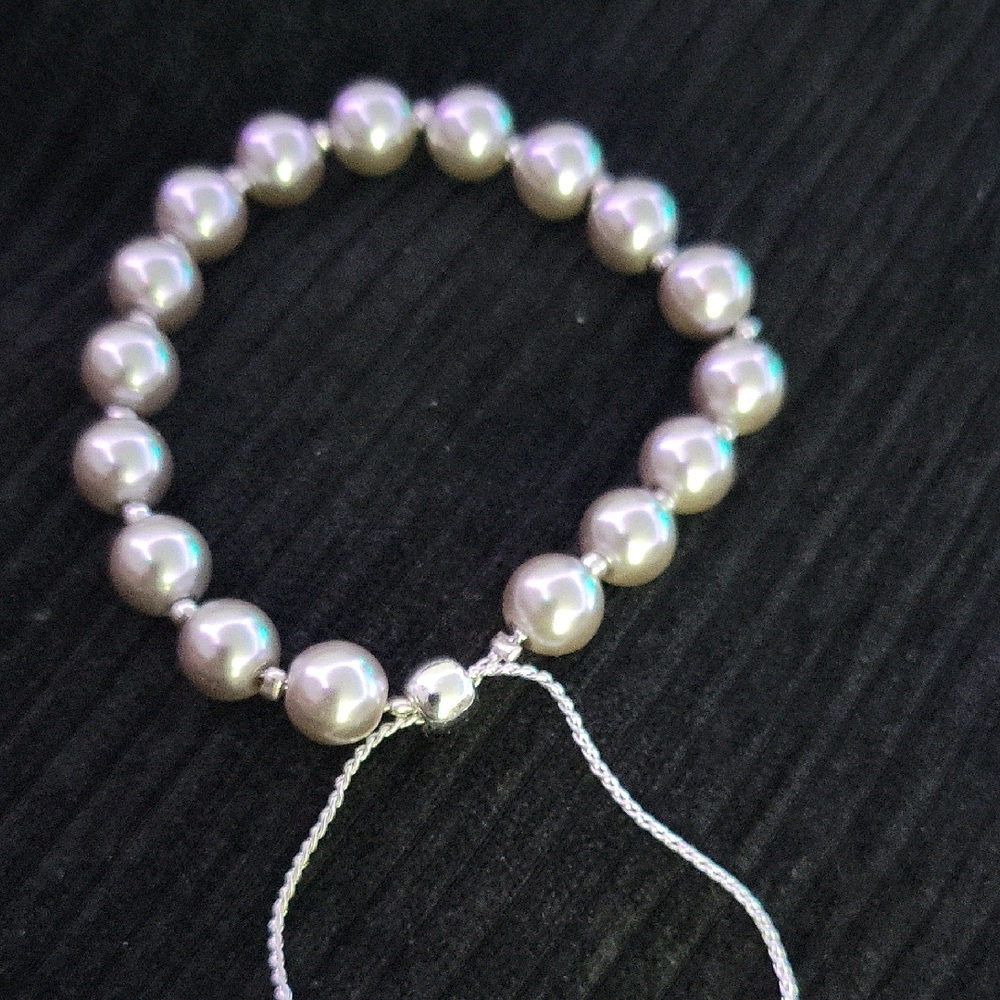 Classic Silver Pearl Bracelet